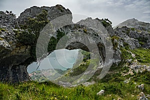 Devil eyes hole to the cantabrian sea, Spain