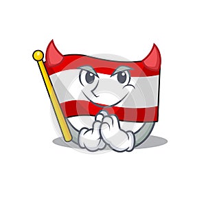 Devil flag austria mascot shape the character
