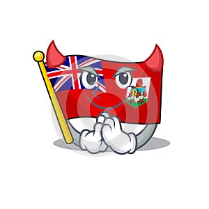 Devil flag bermuda isolated cartoon the mascot