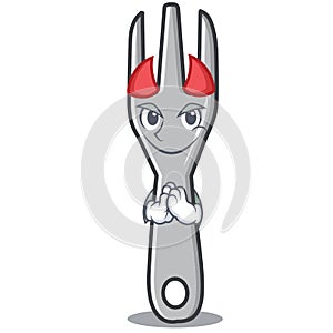 Devil fork character cartoon style