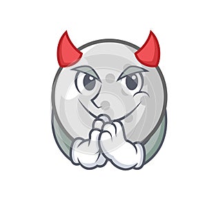 Devil golf ball mascot cartoon