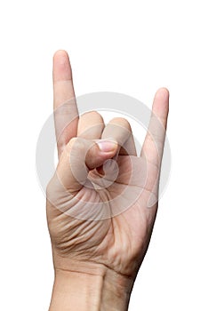 Devil hand sign