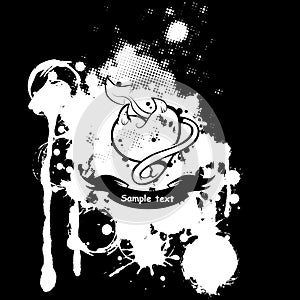 Devil heart with horns