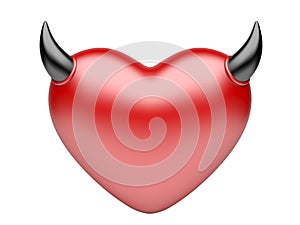 Devil hearts. lover concept.