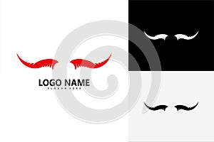 Devil horn logo vector illustration design