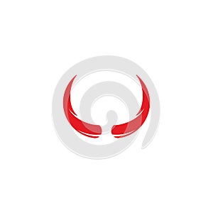 Devil horn logo vector illustration