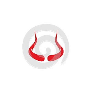 Devil horn logo vector illustration