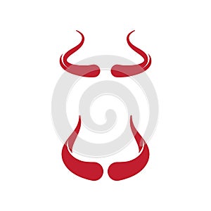 Devil horn Vector icon design