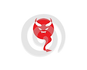 Devil horn Vector icon design illustration logo Template