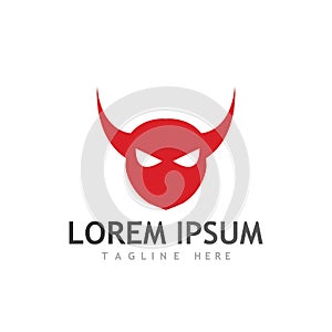Devil horn Vector icon design illustration logo Template
