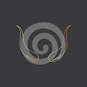 Devil horn Vector icon design illustration Template