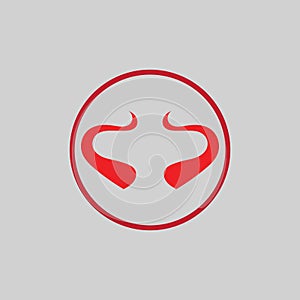 Devil horn Vector icon design illustration Template