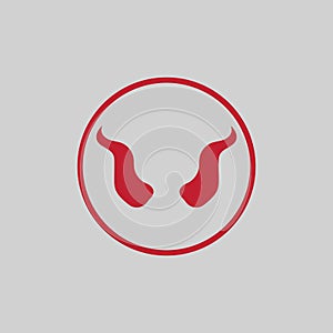 Devil horn Vector icon design illustration Template