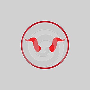 Devil horn Vector icon design illustration Template