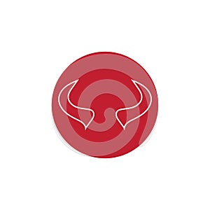 Devil horn Vector icon design illustration Template