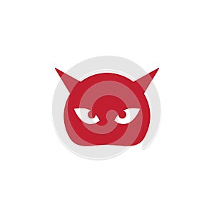 Devil logo ilustration vector