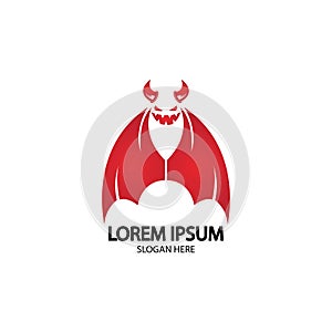 Devil logo vector icon template