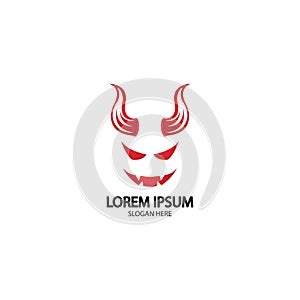 Devil logo vector icon template