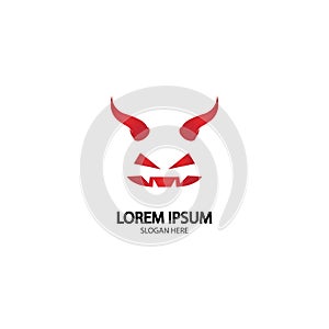 Devil logo vector icon template