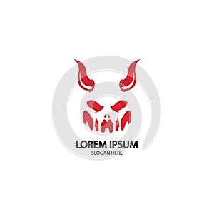 Devil logo vector icon template