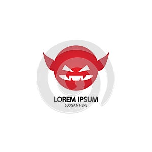 Devil logo vector icon template