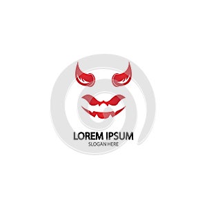 Devil logo vector icon template