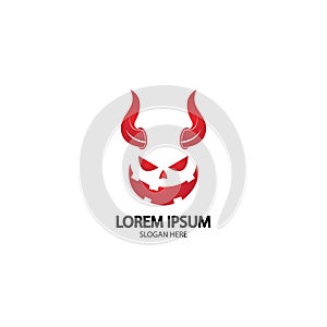 Devil logo vector icon template