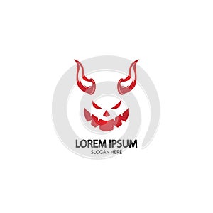 Devil logo vector icon template