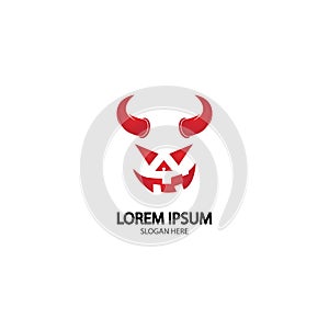 Devil logo vector icon template