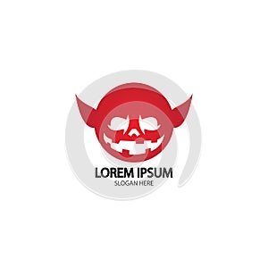 Devil logo vector icon template