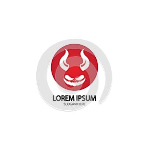 Devil logo vector icon template