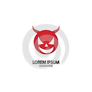 Devil logo vector icon template