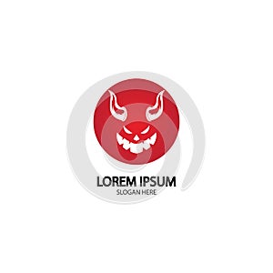 Devil logo vector icon template