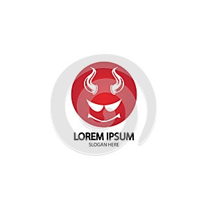 Devil logo vector icon template