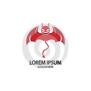 Devil logo vector icon template