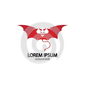 Devil logo vector icon template