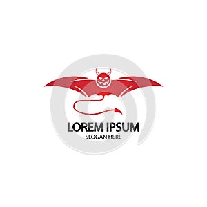 Devil logo vector icon template