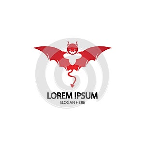 Devil logo vector icon template