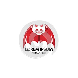 Devil logo vector icon template