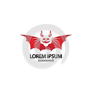 Devil logo vector icon template