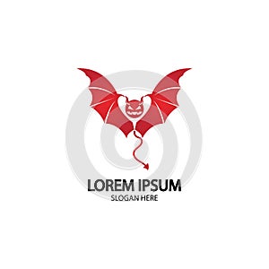 Devil logo vector icon template