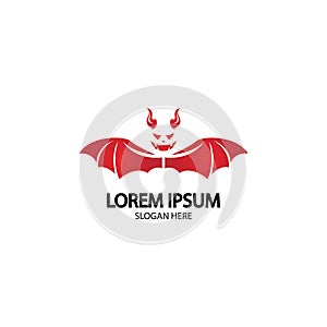 Devil logo vector icon template