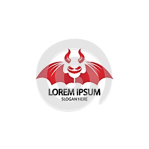 Devil logo vector icon template