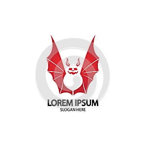 Devil logo vector icon template