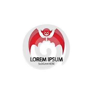 Devil logo vector icon template