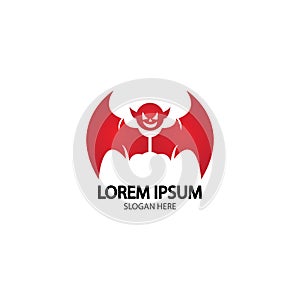 Devil logo vector icon template