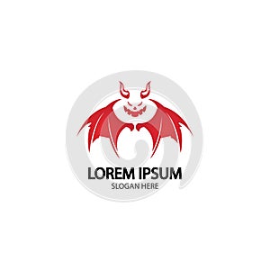 Devil logo vector icon template