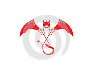 Devil logo vector template illustration