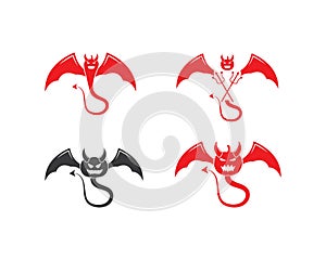 Devil logo vector template illustration