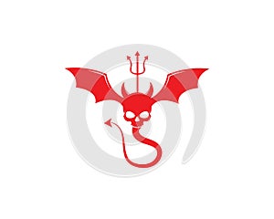 Devil logo vector template illustration